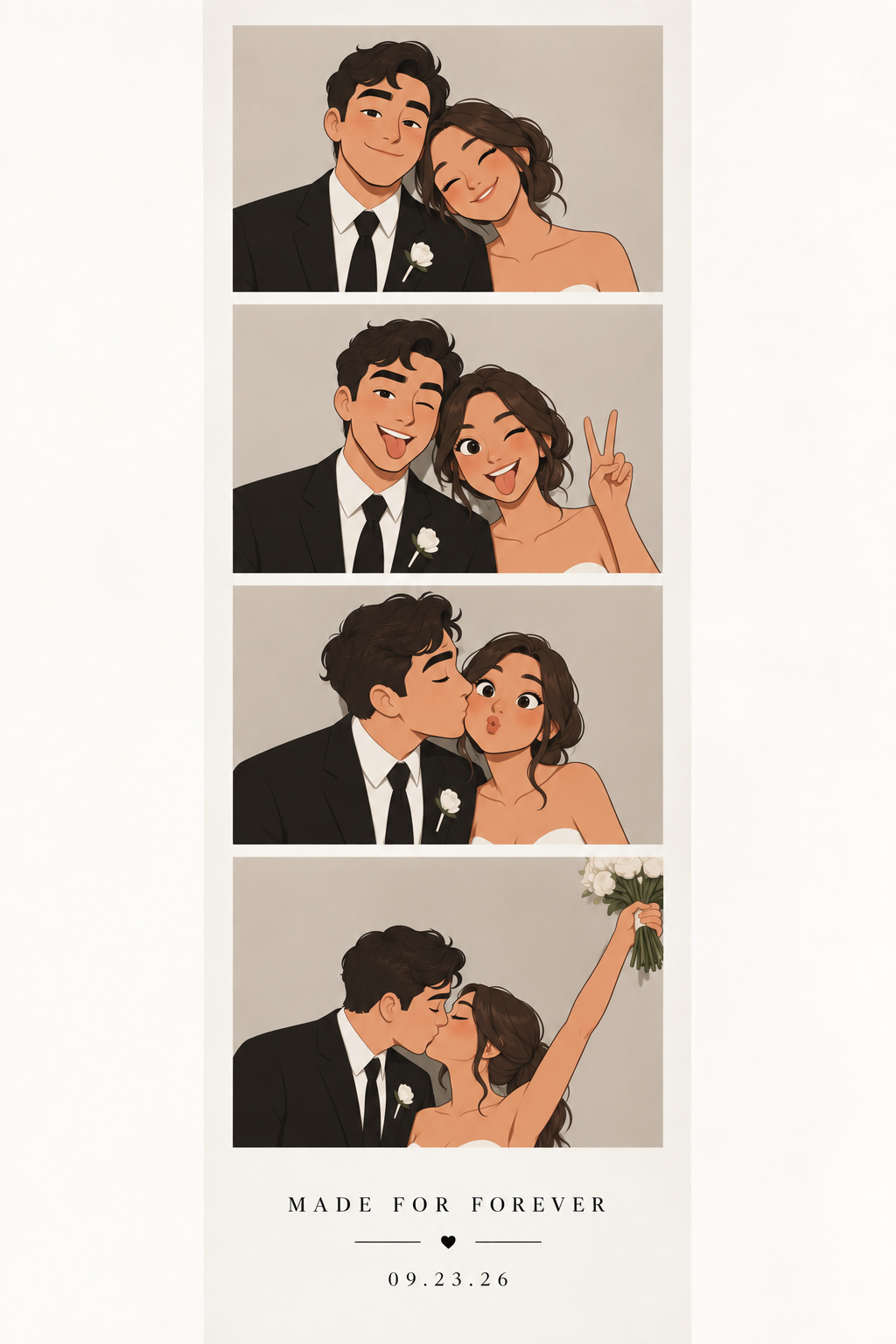 Wedding photo strip