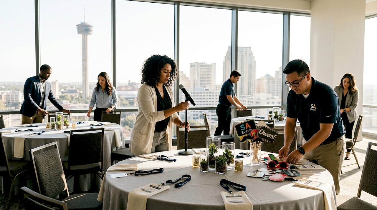 San Antonio event planners prepping panoramic city venue