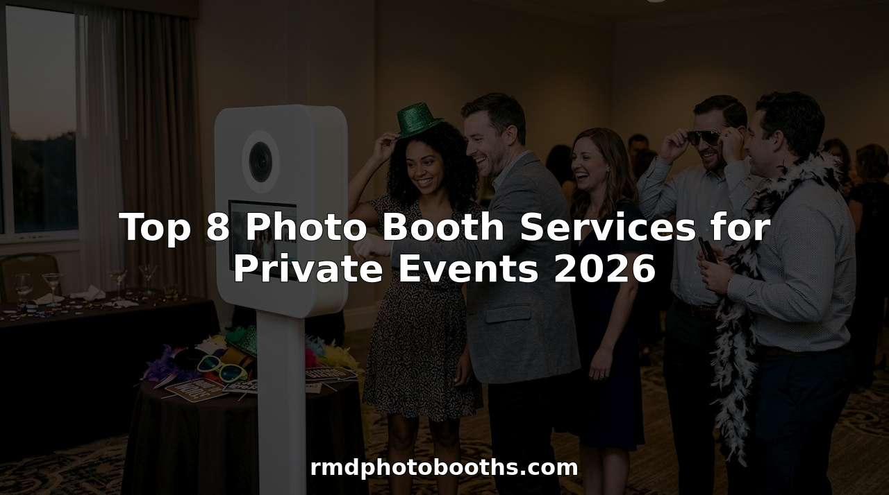 Guests enjoying interactive photo booth at event