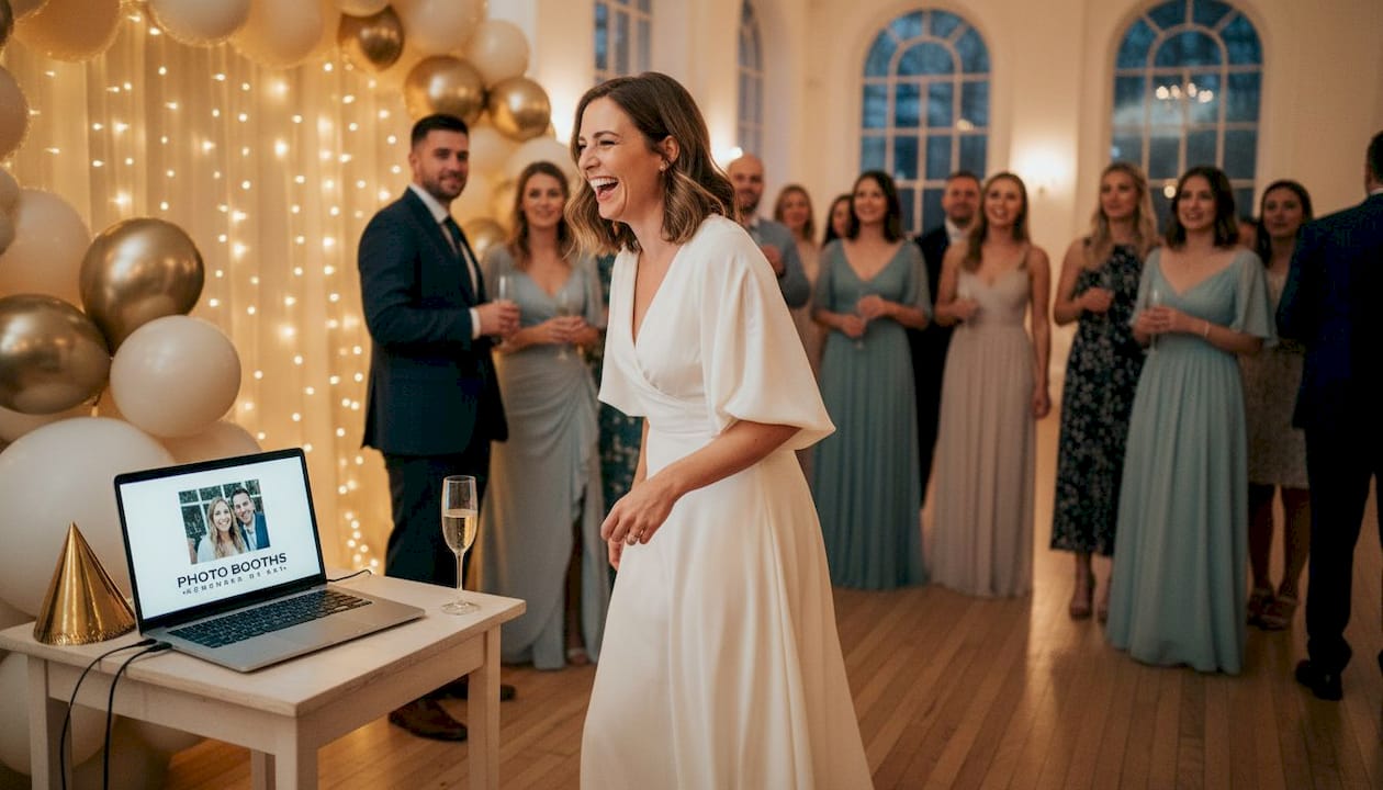 Guest enjoying immersive event photo booth