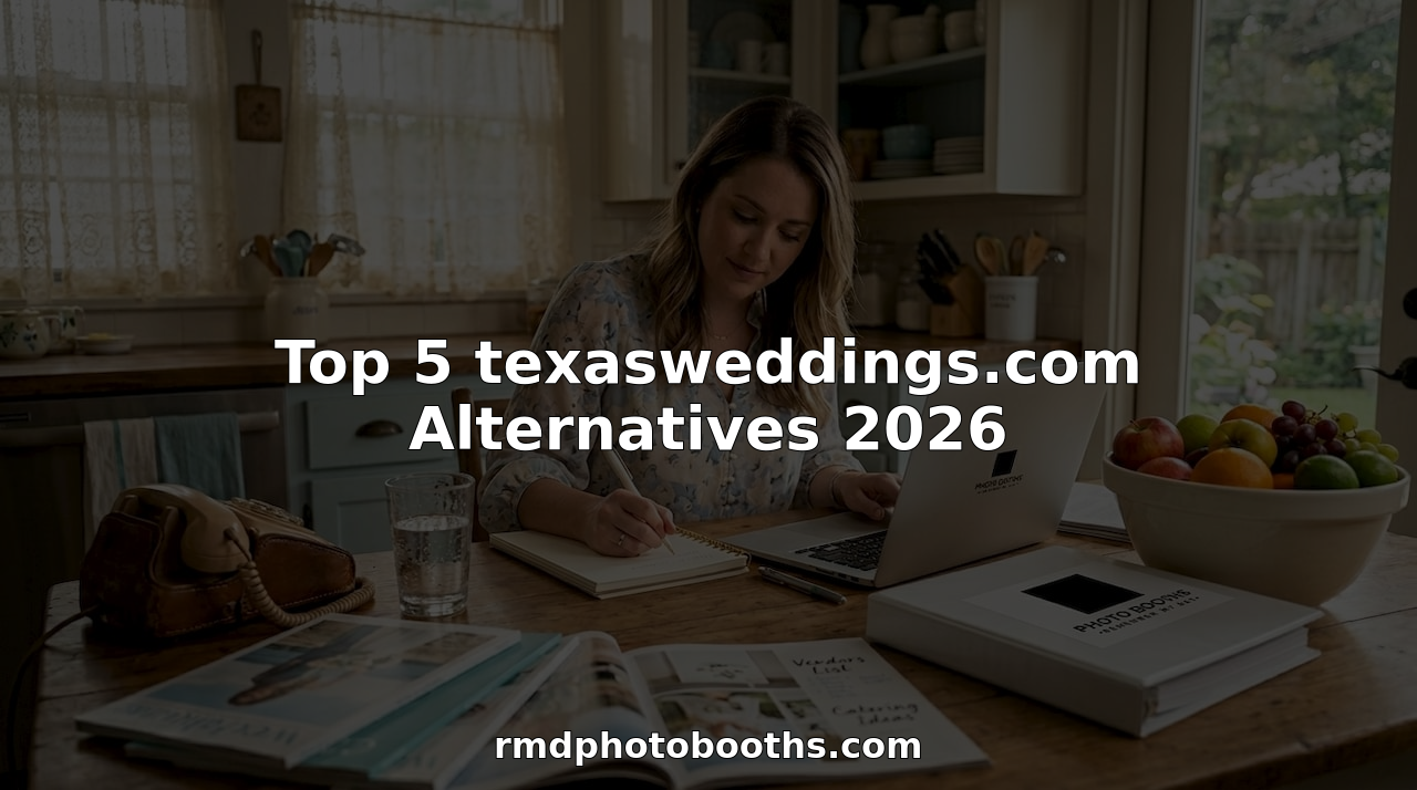 Woman planning Texas wedding on laptop