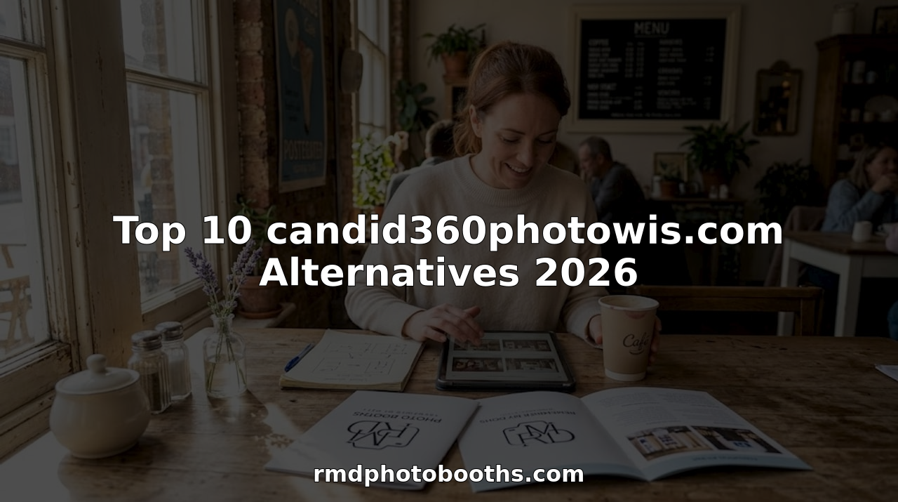 Event planner researching photo booth options