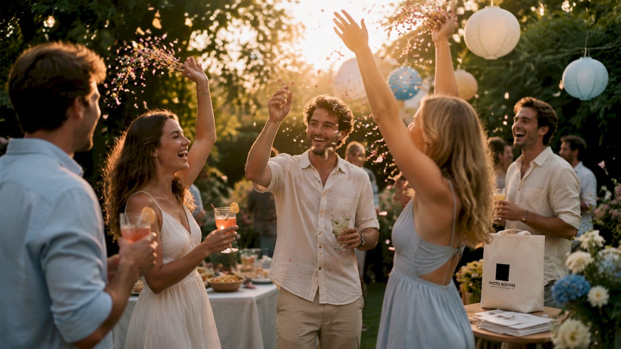 Guests having fun at a party celebrating events