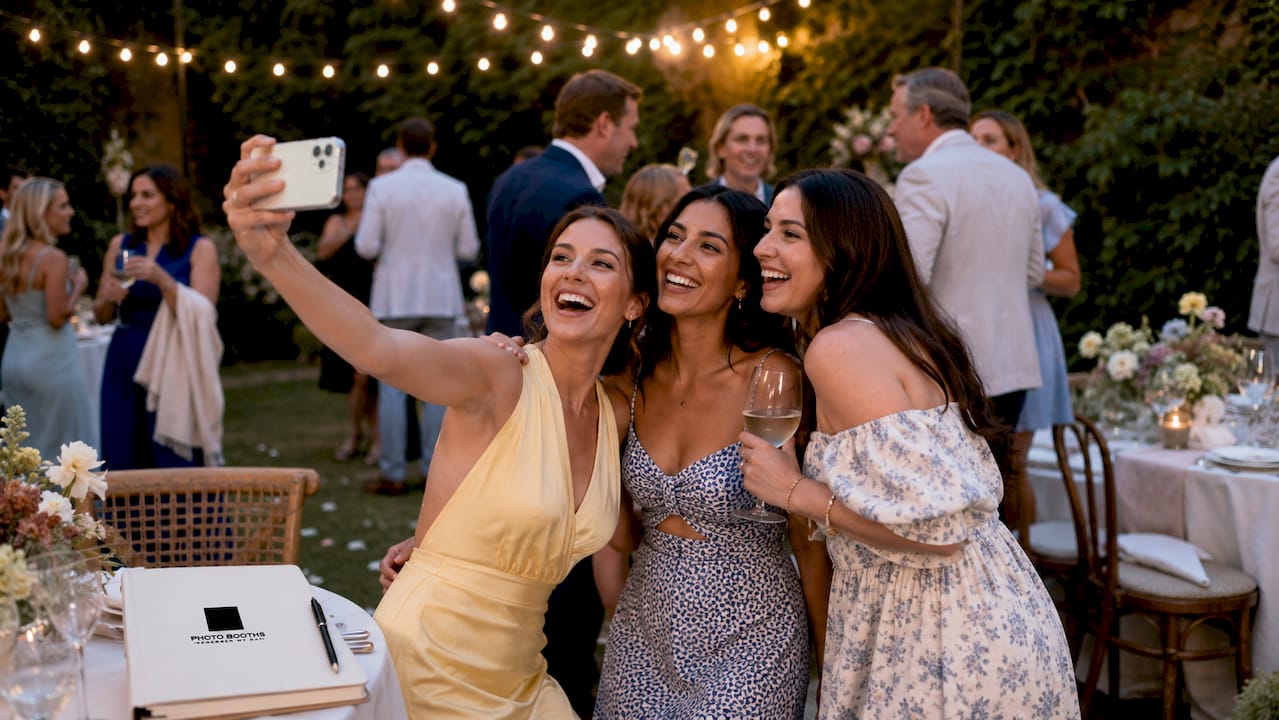 Guests enjoying a party at an event