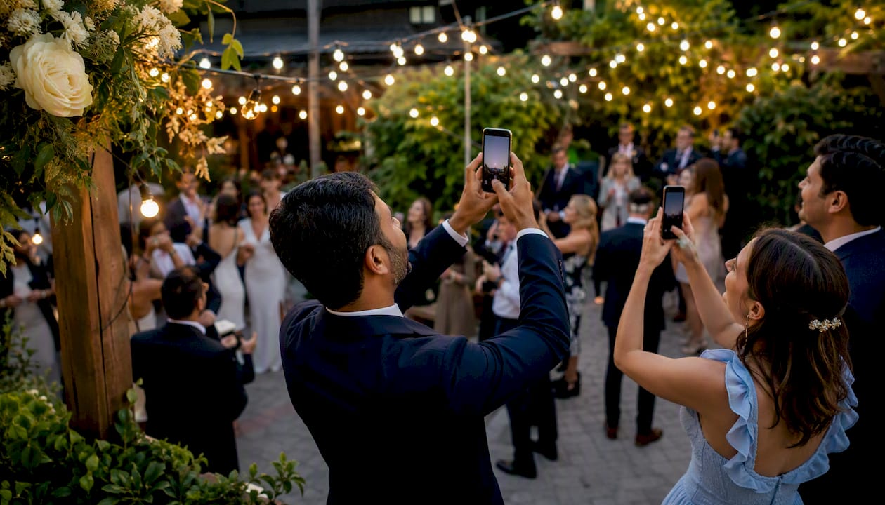 Guests capturing 360 videos at event
