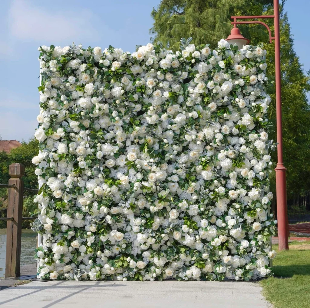 ivory elegance flower wall