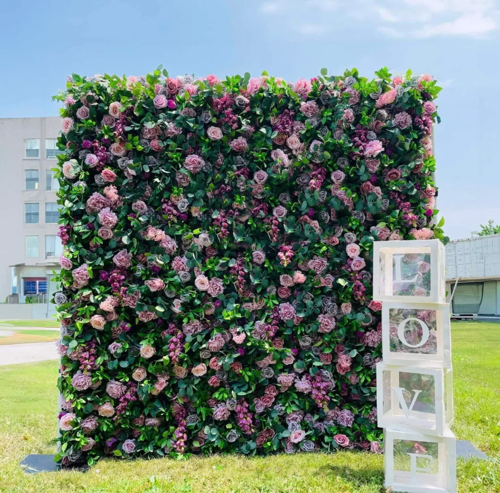 lavender serenity flower wall